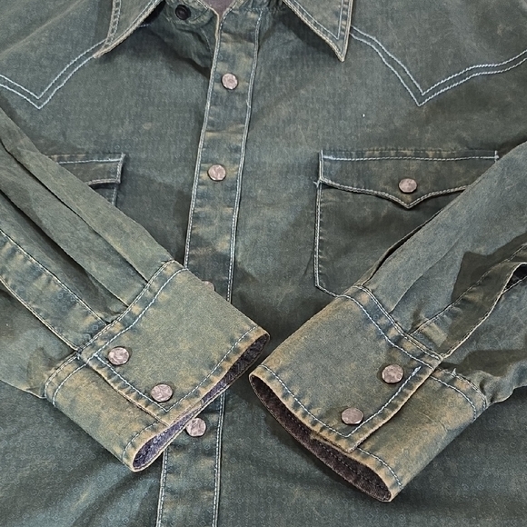 Wrangler Men's Dark Green Casual Shirt - Picture 7 of 8